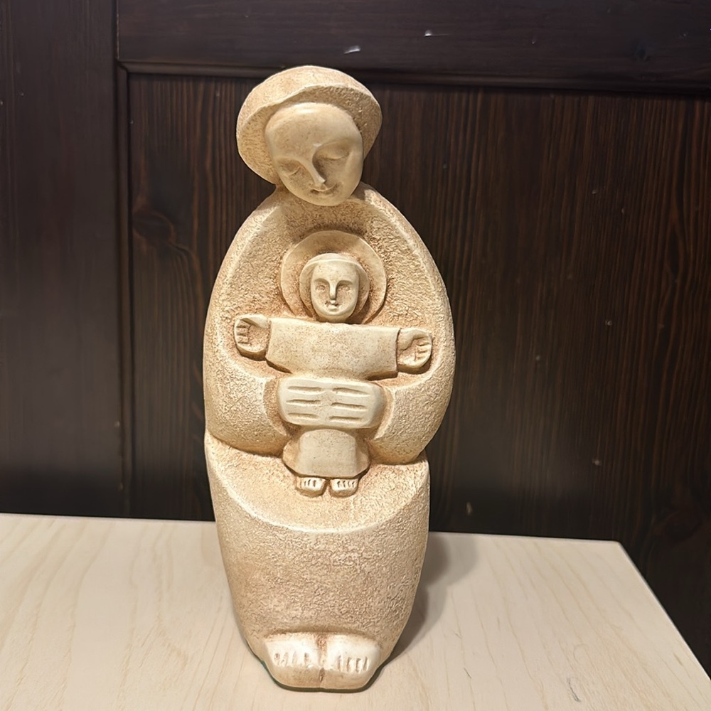 MOTHER AND CHILD MODONNA VIRGIN MARY HOLDING BABY JESUS STATUE HIGH RESI…